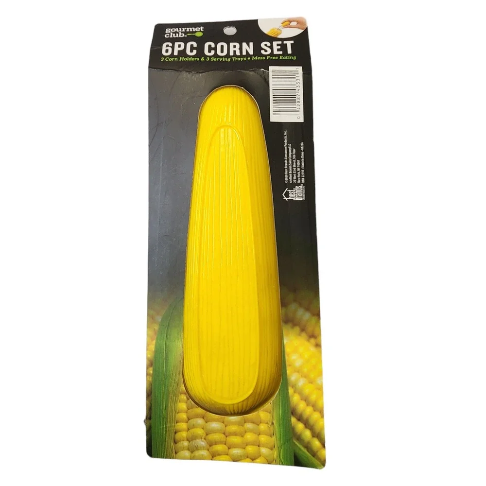 Gourmet Club‎ Corn Set 3 Corn Holders & 3 Serving Trays